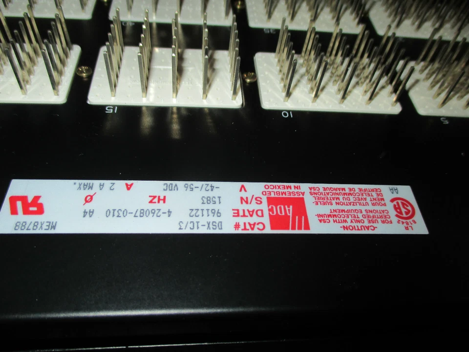 ADC telecommunications DSX-1C/3 CROSS CONNECT PANEL 800VDSX1C/3 AA15 - Image 2 of 4