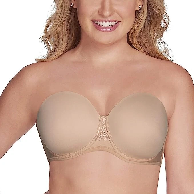 Vanity Fair Womens Beauty Back Strapless Bra Style-74380 Rose