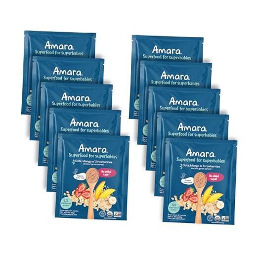 Organic Baby Food - Stage 3 - - Baby 10 Pouches (Pack of 1) Ancient Grain