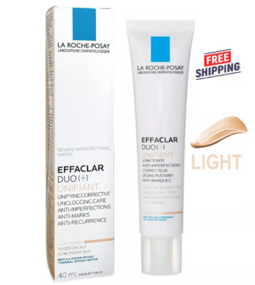 LIGHT* La Roche Posay Effaclar Duo + Unifiant Tinted LIGHT 40ml/1.35oz EXP 01/27
