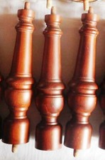 22 Stück Regalholme, Bodenträger, Ständer, aus Voll-Buche, Antik, gedrechselt 