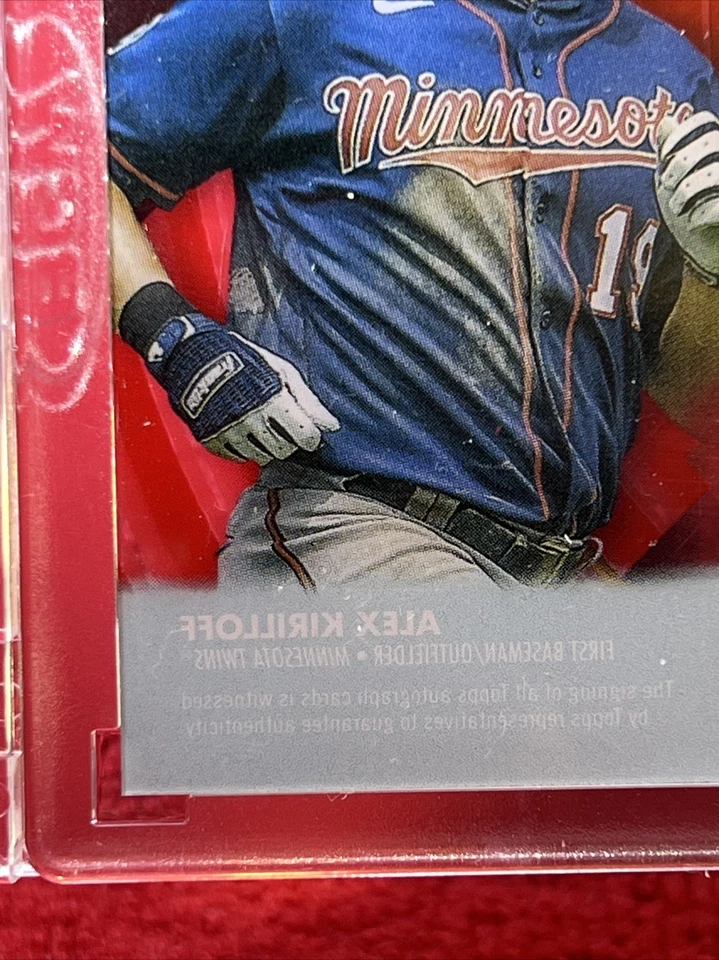 2022 Topps Clearly Authentic Alex Kirilloff GNA-AK /99 Red - Image 3 of 4