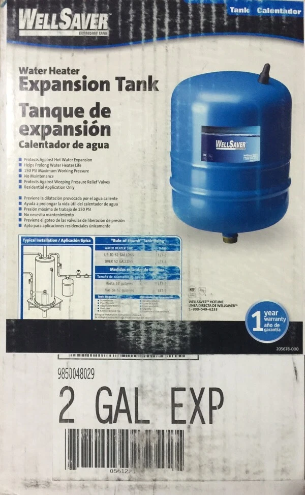 Water Heater EXPANSION TANK 2 Gallon 160680 | eBay