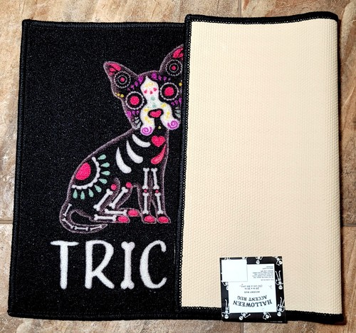 Alfombra de acento ""Trick or Treat"" Day of the Dead Sugar Skull Dogs Cachorros 20""x 33 - Imagen 6 de 8