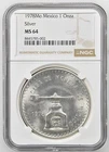 Mexico 1978 1 Onza - Silver - NGC MS 64 - KEY DATE