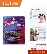 8 Count Large Heat-Resistant Hot Roller Clips  Ideal for Curly Hair Styling