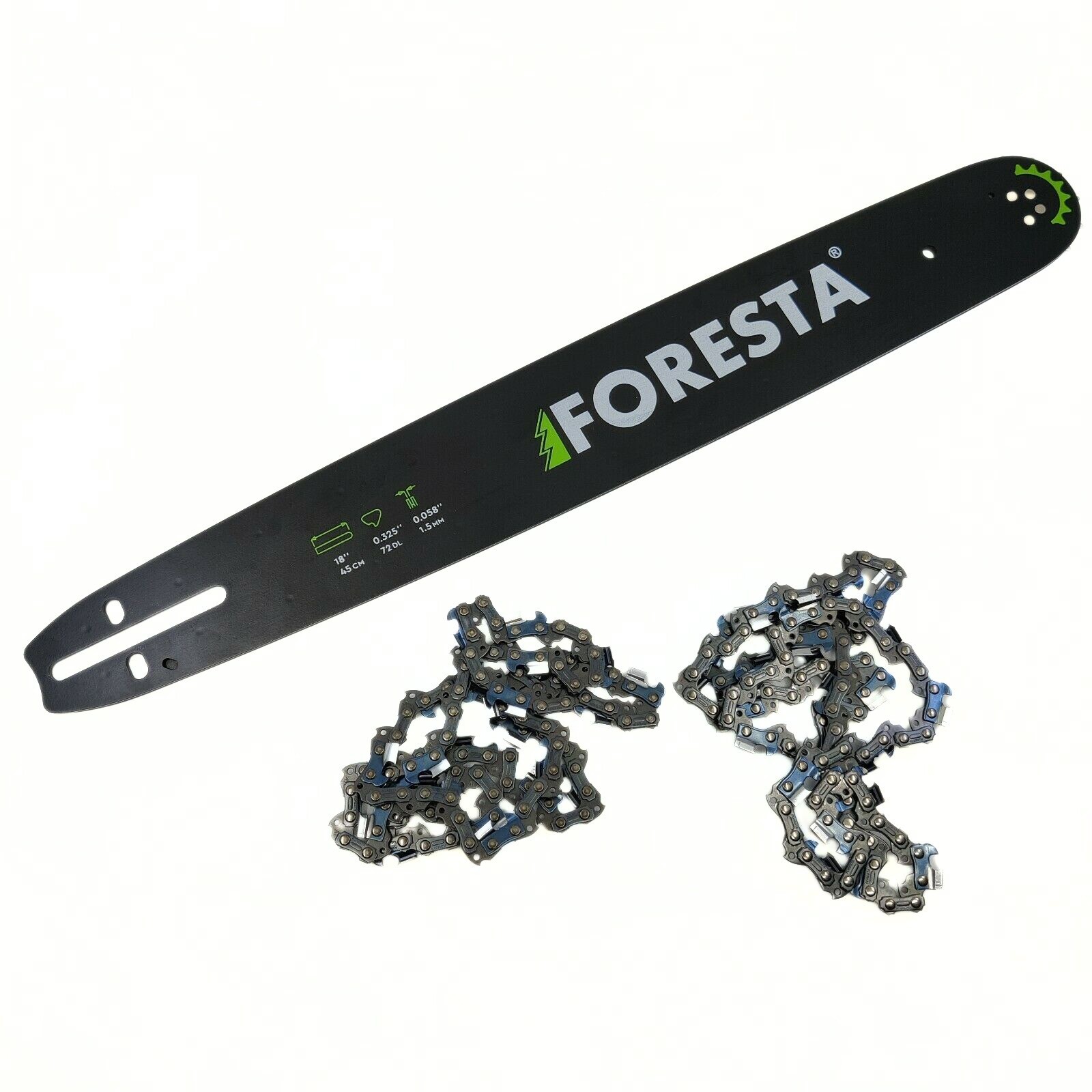 Pack guide et chaînes de tronçonneuse 45cm pour préparer le bois de chauffage - 3