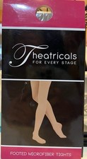 Theatricals for Every Stage Women's Full Footed Tights Size SC In Lt. Suntan