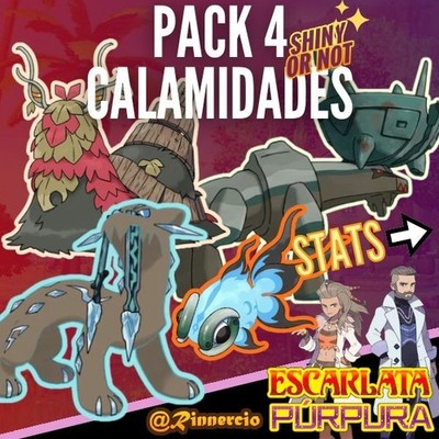 4er Pack Legendäre Shiny Pokemon Event Scarlachrot & Lila Shiny Katastrophen ...