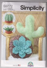 9772 SIMPLICITY - Plush PILLOWS: SUCCULENTS &...