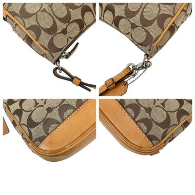 バッグ Coach Brown Signature mini pouch バッグ Coach Brown Signature mini pouch COACH Brown Signature mini