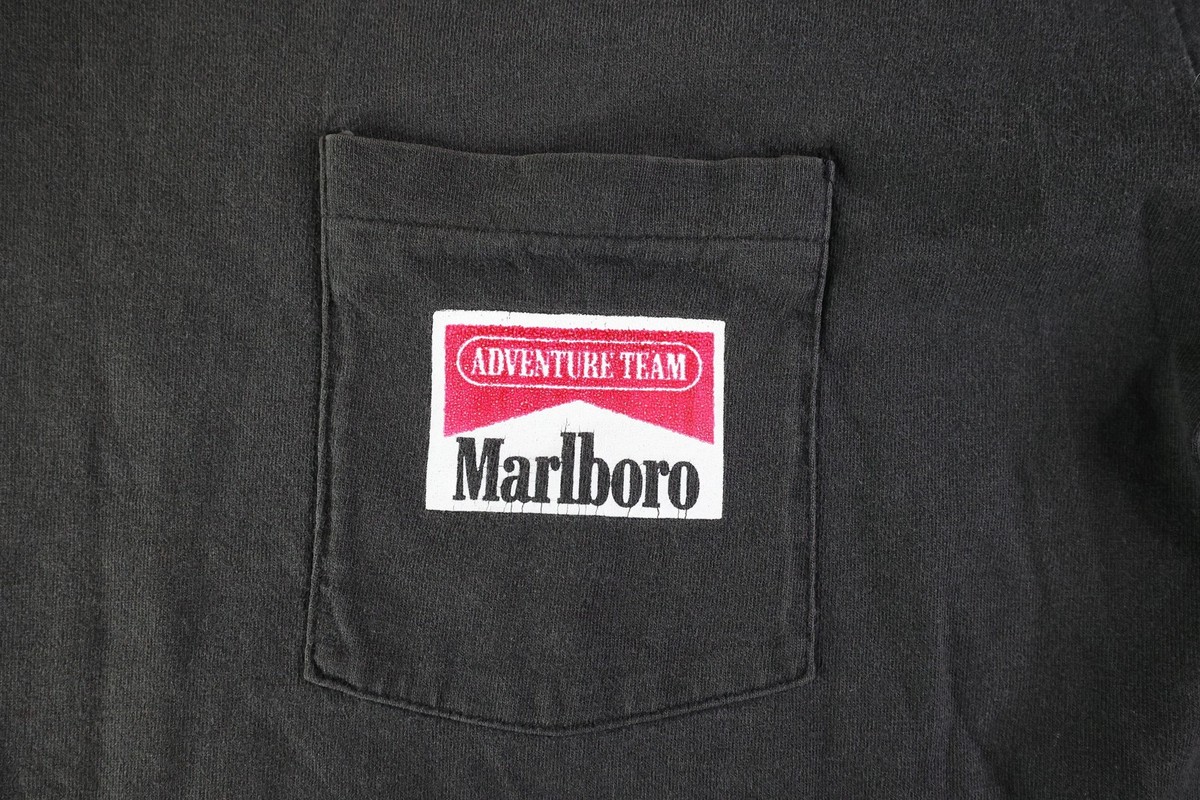 Vintage Marlboro Adventure Team Shirt Mens XL Black Snake Pass