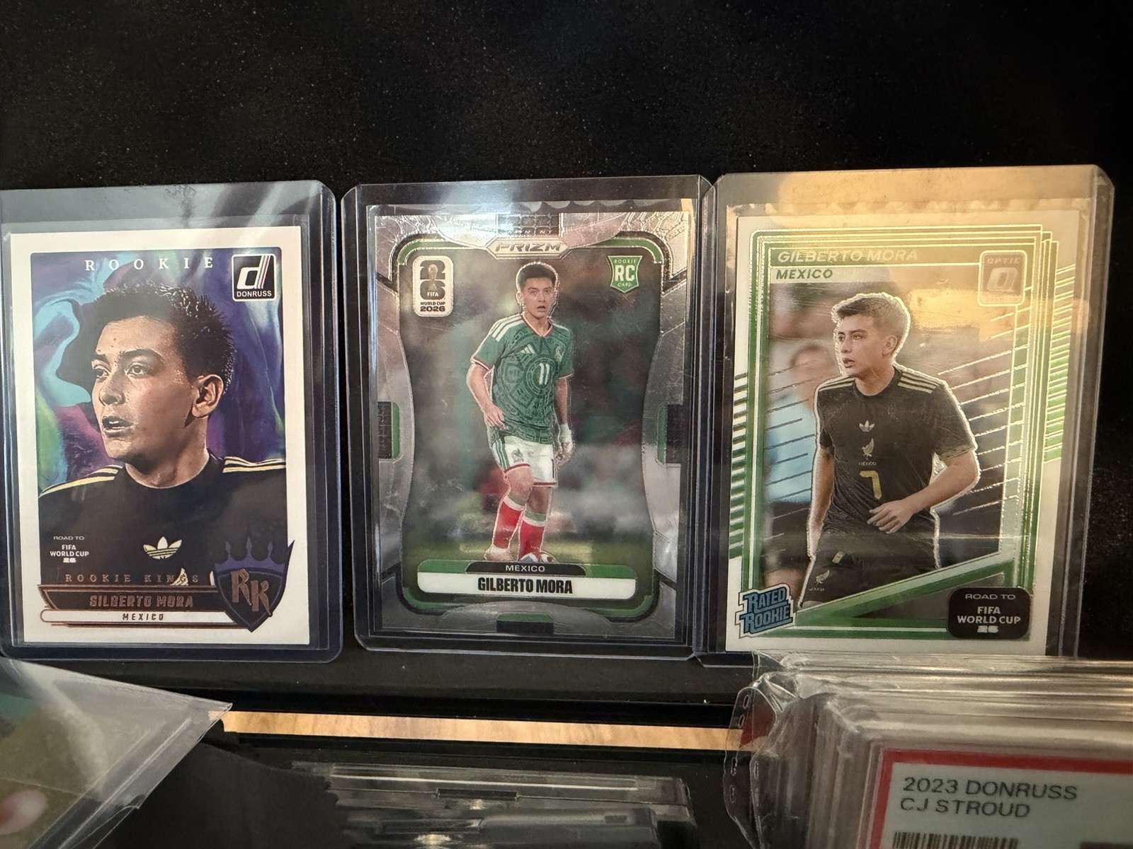 2026 Gilberto Mora Mexico Rookie 3-Card Lot Prizm/Optic Road to WC 2026