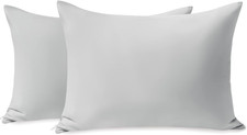 Toddler Pillowcase 2 Pack with Zipper,Silky Soft Microfiber 13" X 18" Kids Trave