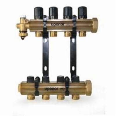 UPONOR A2610800 Classic Manifold 3/4'' Brass 8 Outlets 145 PSI 220 F Connection