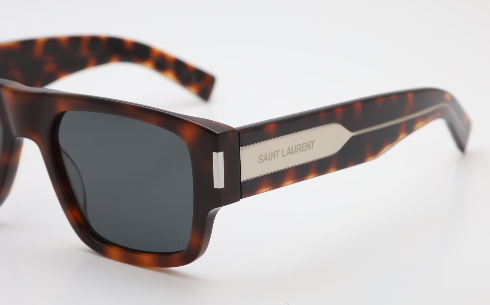 Occhiali da sole Saint Laurent SL 659 Havana uomo donna rettangolari