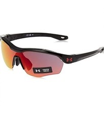 New Under Armour UA YardDual Jr. Sport Sunglasses MT Black/ Infrared ML MIRR