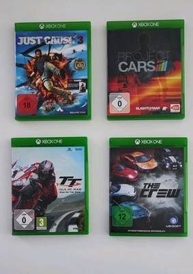4x Xbox One Spiele (The Crew,TT,Project Cars,Just Cause 3)