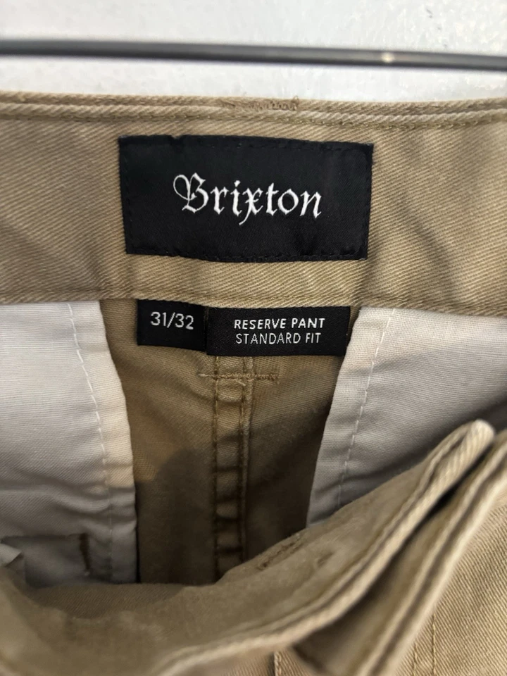 Мужские хаки Brixton, 31/x32, плоские спереди - Изображение 4 из 4