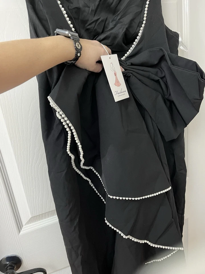 Vestido con lazo Breakfast At Tiffanys Disfraz Formal Perla Cóctel Sirena 18 Plus Foto 4 de 4