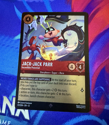 Disney Lorcana Jack-Jack Parr-Incredible Potential holo foil 121/204 EN
