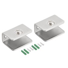 Adjustable glass clamp support band rectangle for 6-8mm thickness, 2pcs