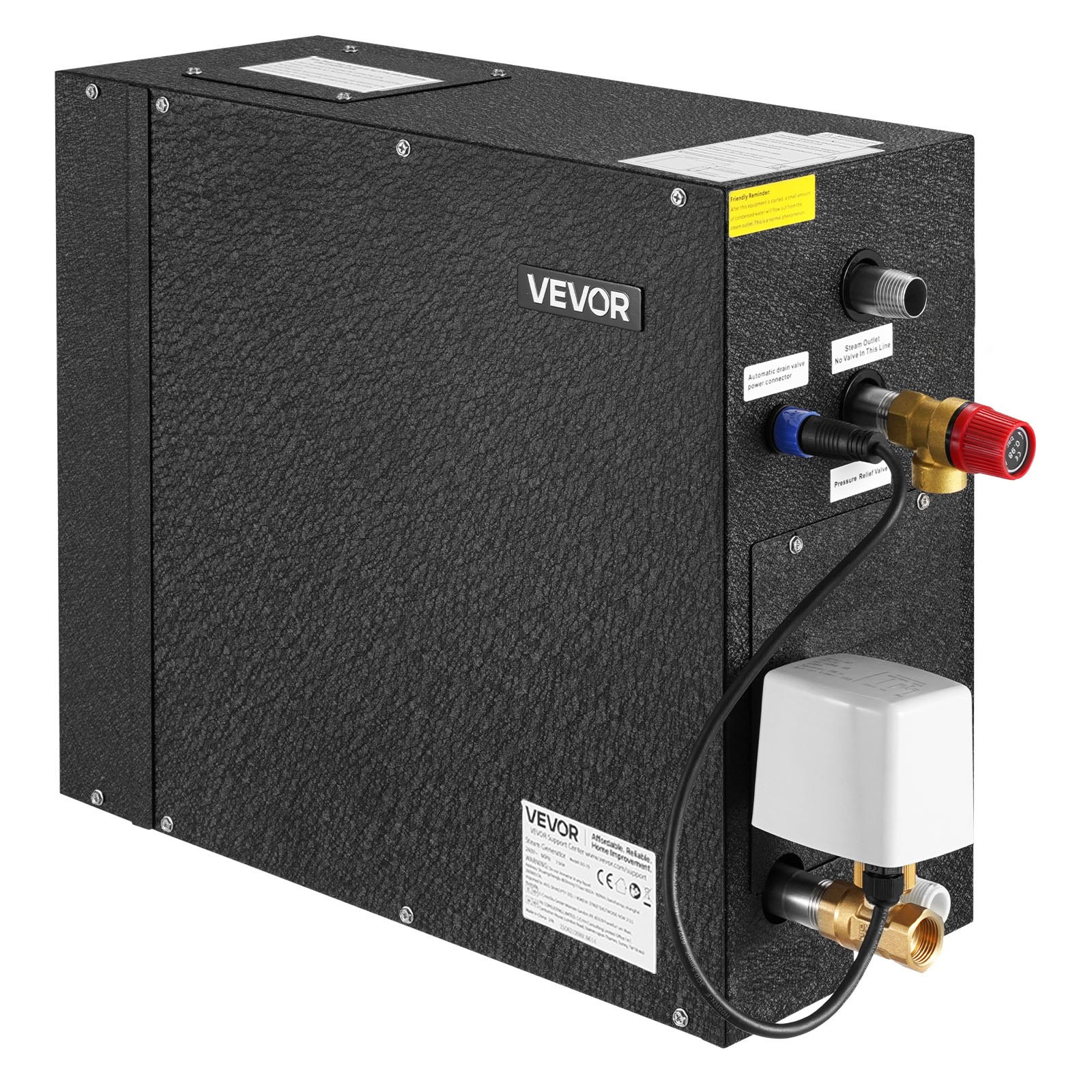 Steam Shower Generator Kit 7.5kW Digital Control Auto Drain for Home Spa Sauna