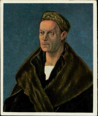 Vintage 1930s Eckstein Greats Of History JAKOB FUGGER Tobacco Cigarette Card