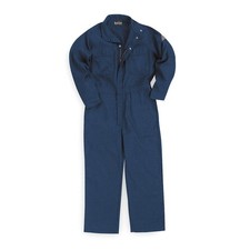 BULWARK CNB2NV LN 46 Flame-Resistant Coverall,Navy,XL,HRC1 3EZH8