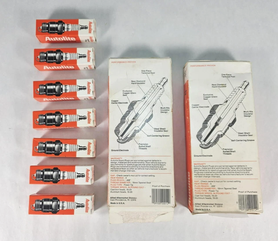 Bujías Autolite 45 Núcleo de Cobre Resistencia (Lote de 15) Nuevo Stock Antiguo Foto 4 de 4
