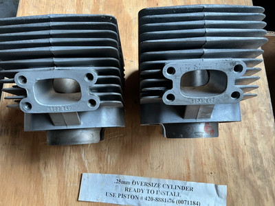 420-8238-45 CYLINDER &LINER - SKI DOO SKANDIC 500F Rotax 503 - .25 OVERBORE 1986