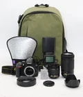 Nikon D3500 24.2MP DSLR Camera W/ 18-55mm & 70-300mm Lens & Altura Flash - Black