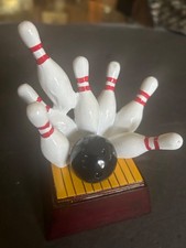 Bowling Pins Full Color Trophy Bowling Tournament Award New