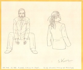 Metalocalypse Original Animation Art by Songgu Kwon: Realtor Pickles Seated