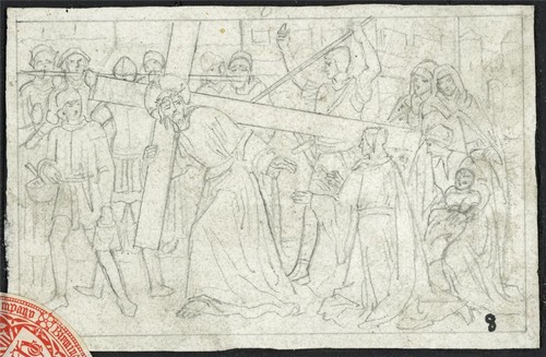 John Hardman & Co - Pencil Drawing - The Stations Of The Cross - Station 8