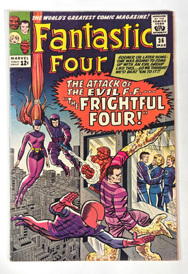 Fantastic Four #36 Marvel Silver Age Comic Frightful Four Lee Kirby Classic