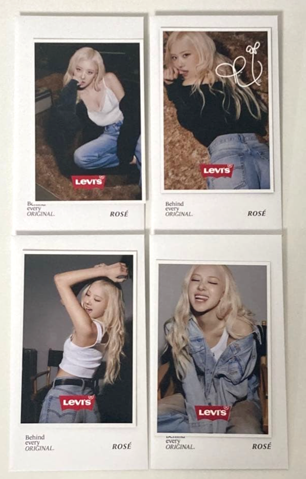 New BLACKPINK ROSÉ Levi's POB Limited Photocard Set 4PCS Sealed