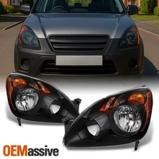 Fit 05-06 Honda CRV UK Built Models Black L+R Side Replacement Headlights