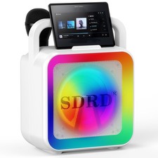 SDRD Karaoke Machine for Adults, SD-516 Bluetooth Karaoke Speaker with 2 Micr...