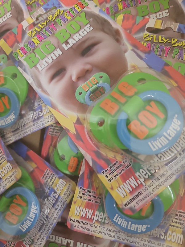 Lot Of 10  Personality Pacifiers Billy Bob Livin Large