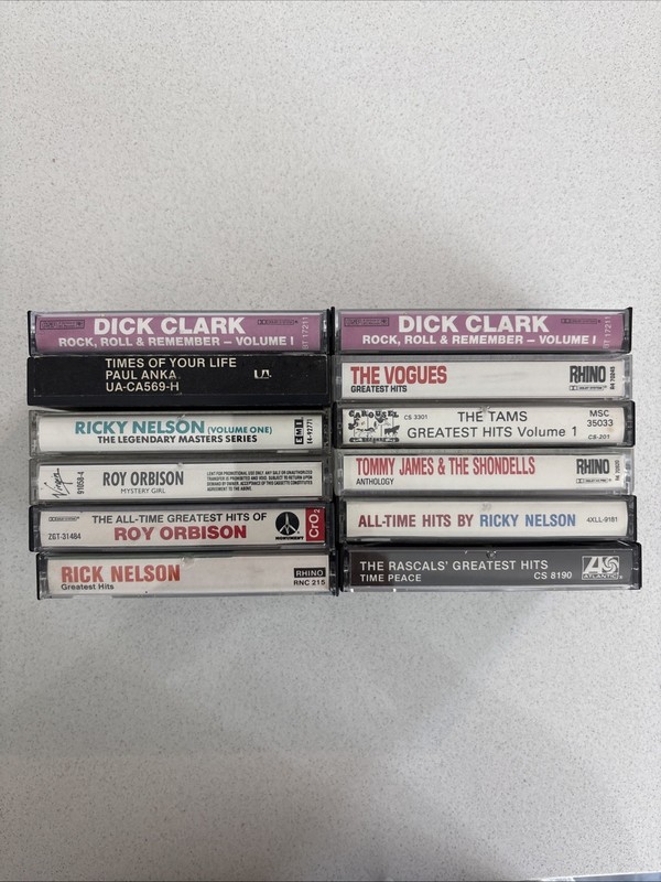 12 Lot Cassette Tapes 50s/60s/70s Pre-owned