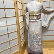 7501 Japanese Kimono Vintage Womens Silk Fabric Robe Kimono only sold
