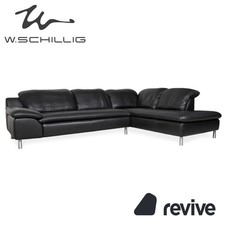 Willi Schillig Leder Ecksofa Schwarz Sofa Couch