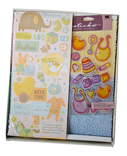 Memories In The Making Baby Scrapbook Terrycloth Photo Album Stickers, NEW 2004