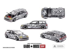 Kaido House x Mini GT Honda Civic (EF) Kaido Manga V1 – Silver KHMG260 1/64