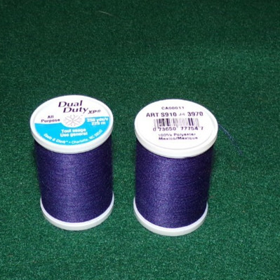 Dual Duty All Purpose Polyester Thread, 250 yards, Deep Purple (3970)
