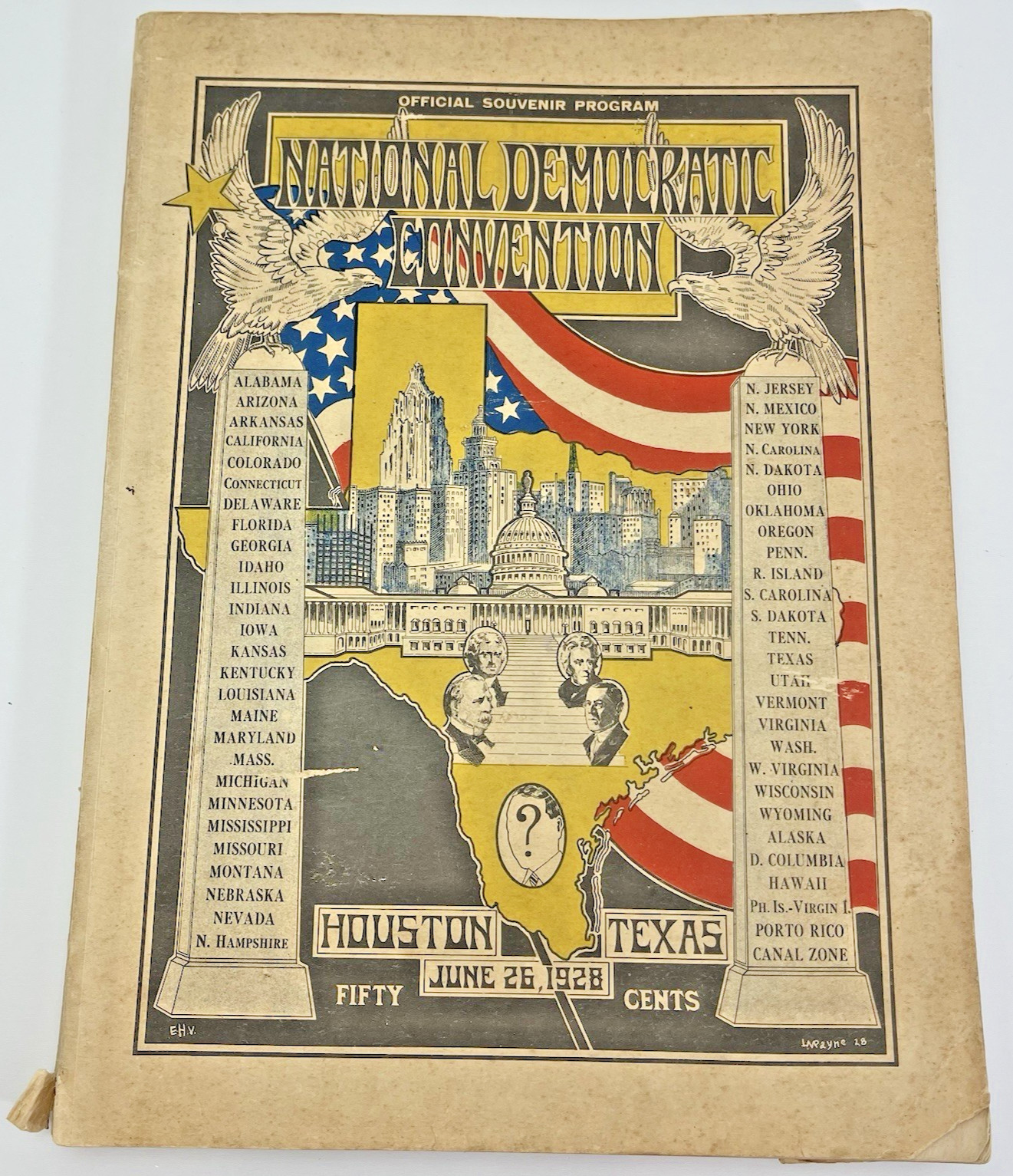 1928 democratic national convention official souvenir program extremely rare!