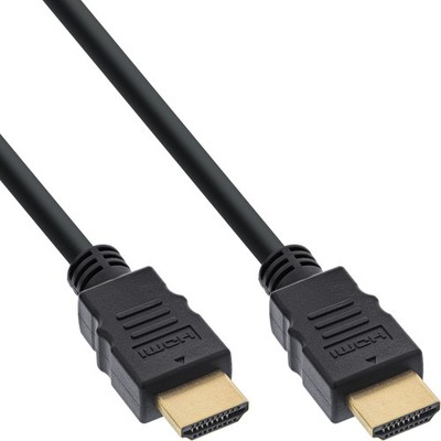 HDMI Kabel, HDMI-High Speed mit Ethernet, 0,5-10,0m, Schwarz