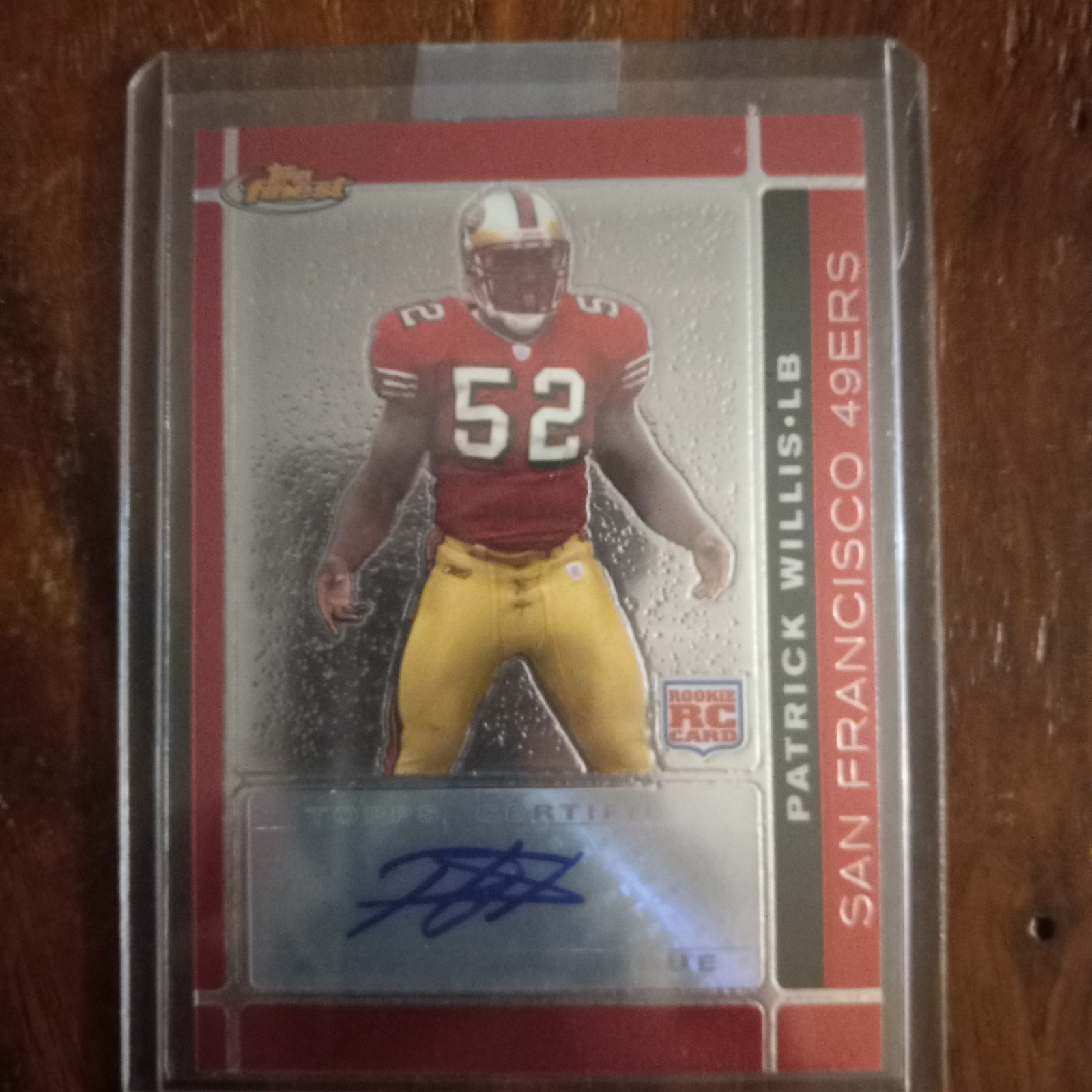 Patrick Willis 2007 Topps Finest Auto Rookie RC #149 San Francisco 49ers