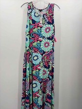 Pre-Owned Talbots Blue Size Medium P Maxi Sleeveless Dress